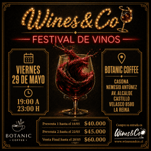 Festival Wines And Co La Reina 29 de Mayo 4 Entradas